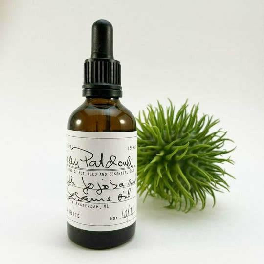 Green patchouli natural body olie %Recollectshop%
